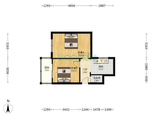 荣善新里 2室0厅1卫 53平方