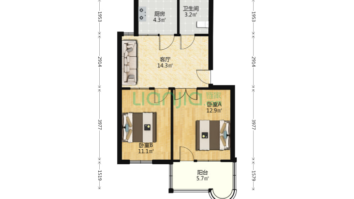 大戏院家属院二手房实景图