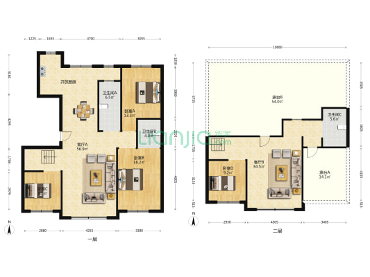 龙腾静月里 4室2厅3卫 202平方