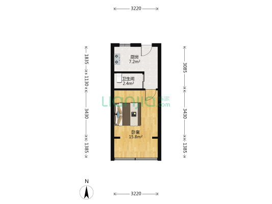 五一新村 1室0厅1卫 33平方