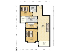 带装修 朝阳小三居 拎包入住 央企社区人车分流-涿州华融现代城户型图