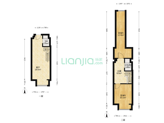 浩创梧桐郡E区-2 2室1厅2卫 31平方