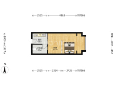 智博天下 1室1厅 东南-重庆智博天下户型图