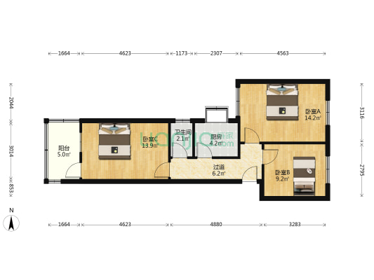 南小纬九路2号院 3室0厅1卫 65平方