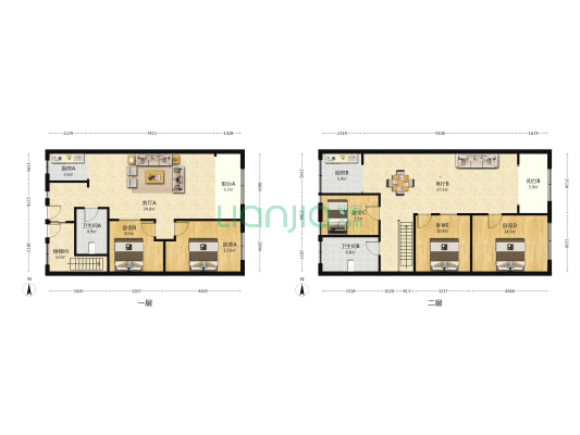 兆仪大厦 5室2厅2卫 217平方