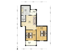 永济秀园 2室1厅 南 北-涿州永济秀园户型图