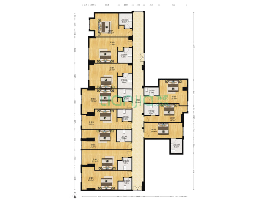 中南大厦 11室0厅11卫 447平方