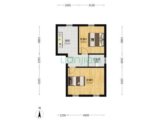 人民路166号 2室0厅1卫 42平方