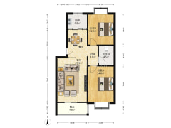 汇金城，两室两厅的房子，家电家具齐全，可以直接入住-濮阳汇金城户型图