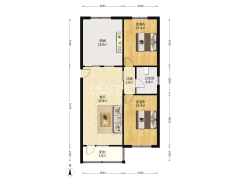 政法街 检察院南北通透大两居 低楼层-涿州检察院小区户型图