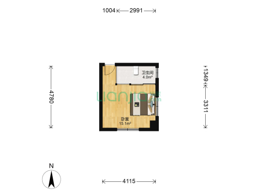 富兴大厦 1室0厅1卫 119平方
