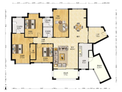 西西里精装大四房，保养好，地暖+空调-重庆爱加西西里户型图