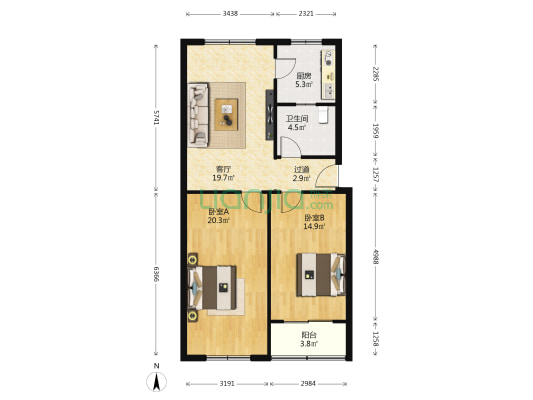 金龙小区 2室1厅1卫 92平方