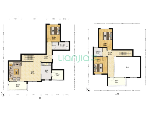保利堂悦杏园 3室1厅2卫 139平方