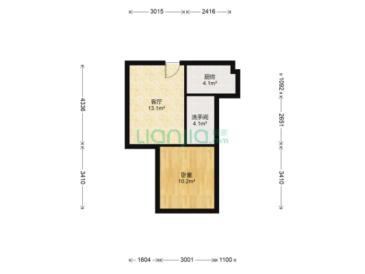 星河传奇·铂寓S 1室1厅1卫 50平方