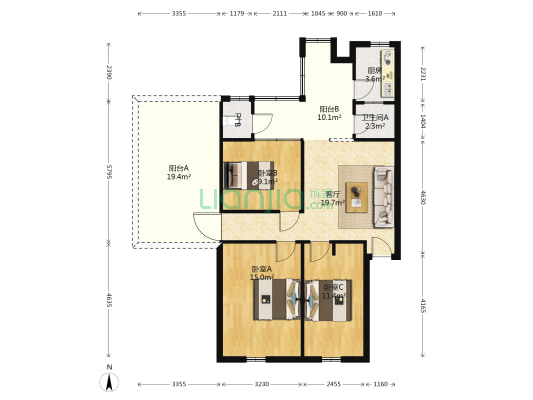 迎祥路南段29号 3室1厅2卫 75平方