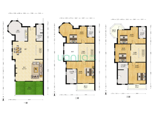 御墅湾 5室1厅5卫 393平方