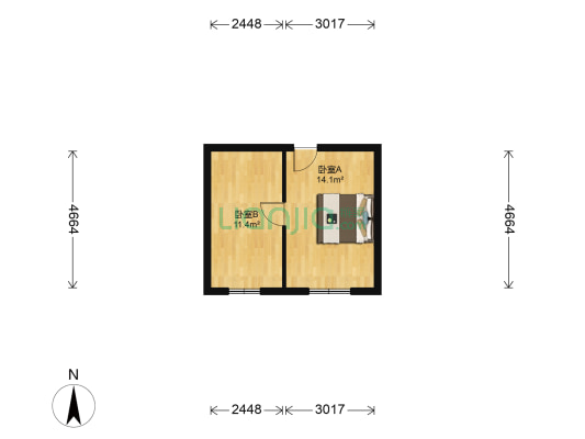 红汾里 2室0厅0卫 27平方
