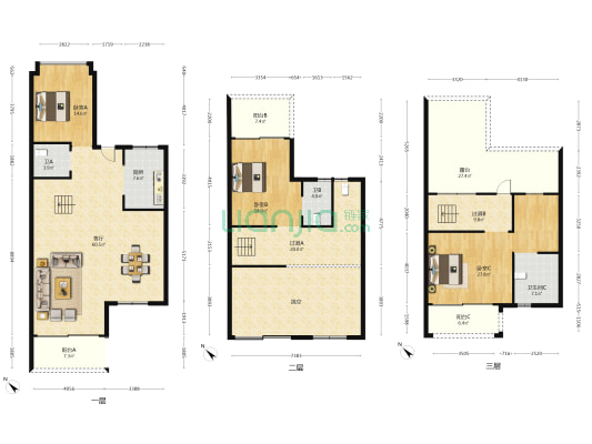 雅居乐新城名门 3室1厅3卫 196平方