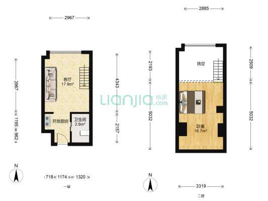 万科智谷 1室1厅1卫 35平方