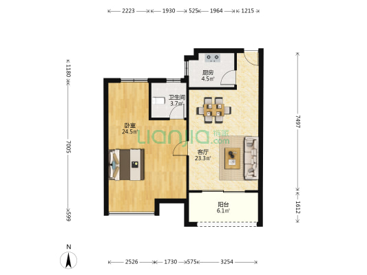 绣源佳苑 1室1厅1卫 82平方