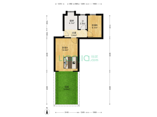 能仁里16号 2室0厅1卫 44平方