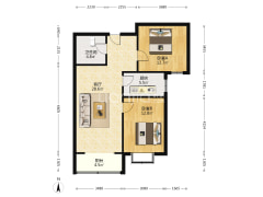 香邑溪谷上园 南向2居室 精装修 拎包入住 高楼层-涿州香邑溪谷上园户型图