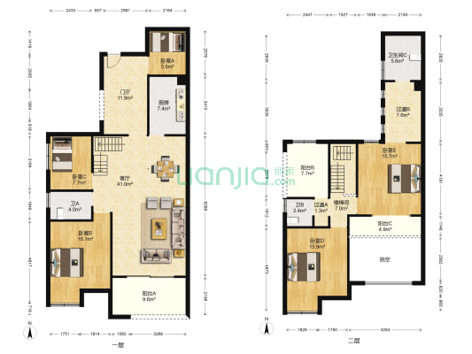 旌城一品 5室1厅3卫 184平方