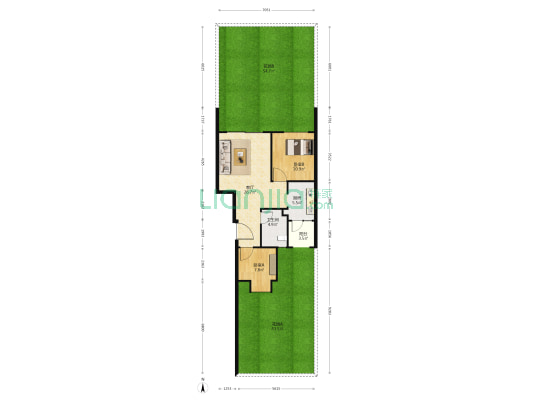 龙湖三千庭南区 2室1厅1卫 80平方