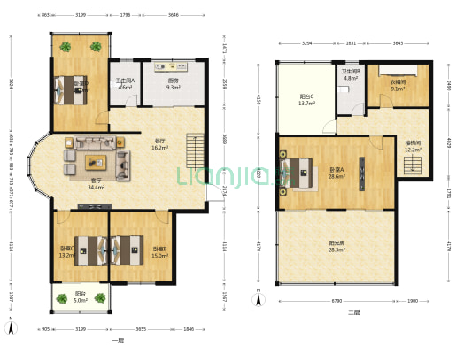 盛世嘉园 4室2厅2卫 138平方