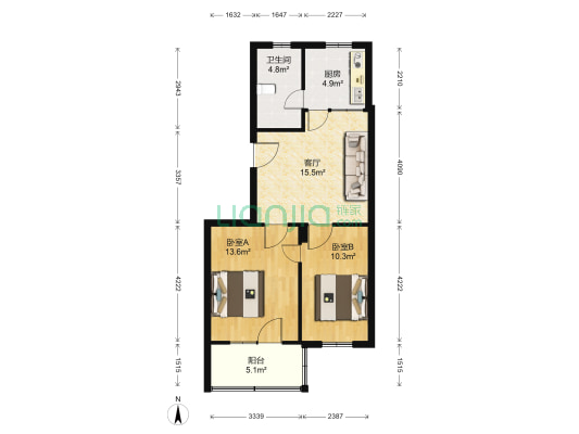 柳庄小区 2室1厅1卫 65平方