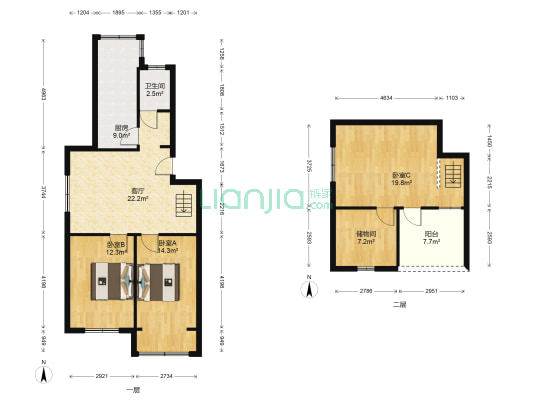 龙兴花园恢复楼 3室1厅1卫 126平方