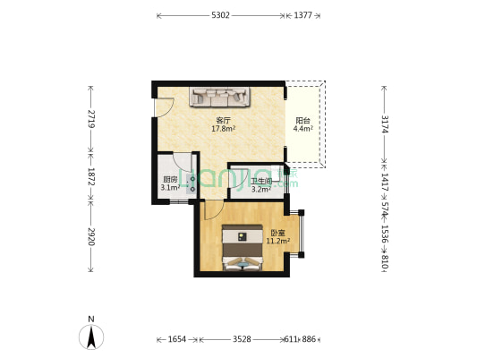 义和商业广场 1室1厅1卫 50平方