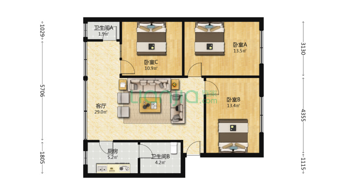 新都一中家属院二手房实景图