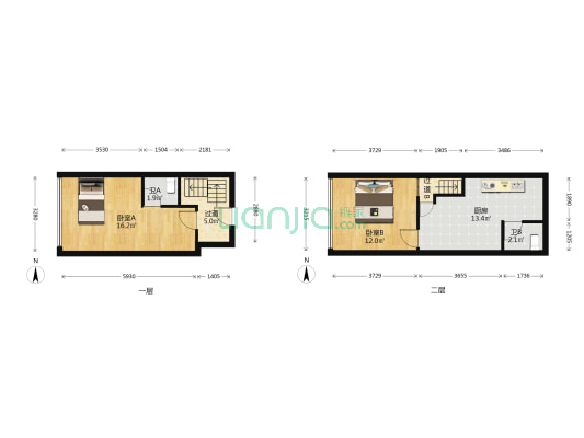 龙湖天际 2室0厅2卫 76平方