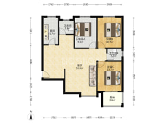 精装三居南北通透，拎包入住，诚意出售，价格可议-涿州联合七号院户型图