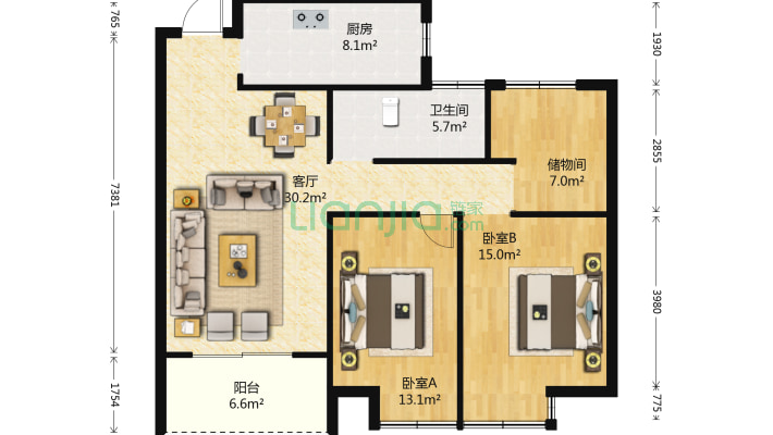 向阳府一区二手房实景图