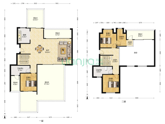 保利堂悦薇园 3室1厅2卫 168平方