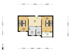 凌云家属院 2室1厅 南-涿州凌云家属院户型图