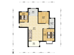 南北通透三居室  好楼层 采光足 房本满二税费低-涿州香邑溪谷户型图
