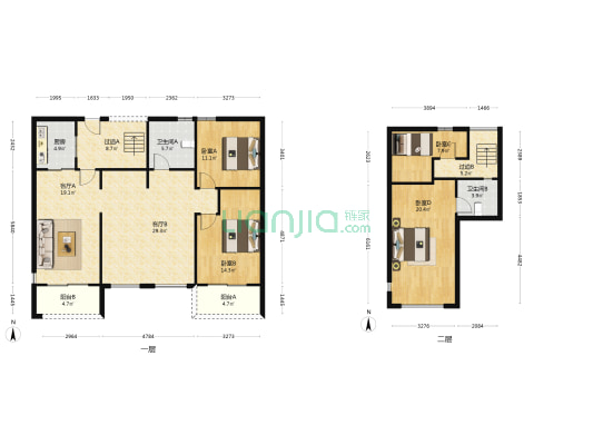 万科海上明月 4室2厅2卫 136平方