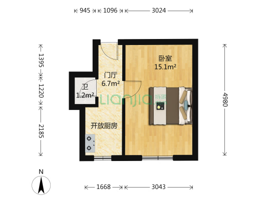 寿康里 1室0厅1卫 30平方