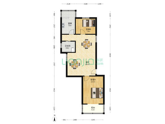 西杨安浜 2室1厅1卫 77平方