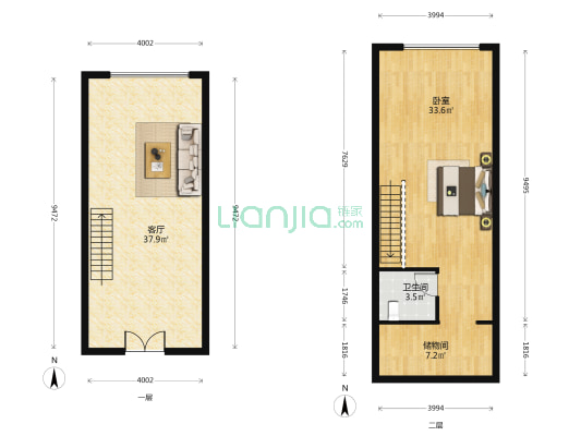 万隆城市广场 1室1厅1卫 56平方