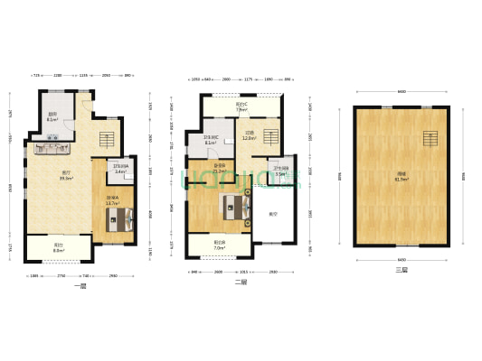 西溪山庄麓云苑 2室1厅3卫 145平方