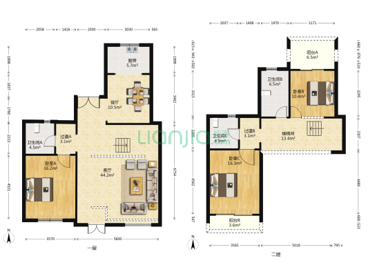 紫院公馆 3室2厅3卫 384平方