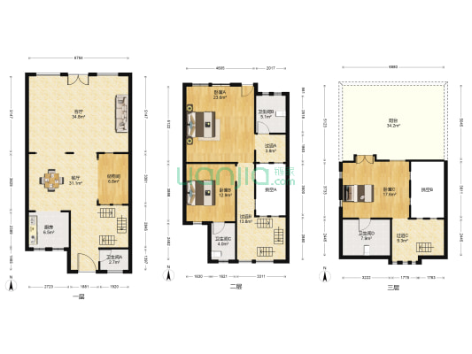 深业堤亚纳湾一期 3室2厅4卫 204平方