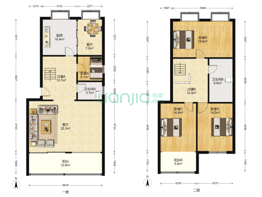 金丽花园 4室2厅2卫 189平方