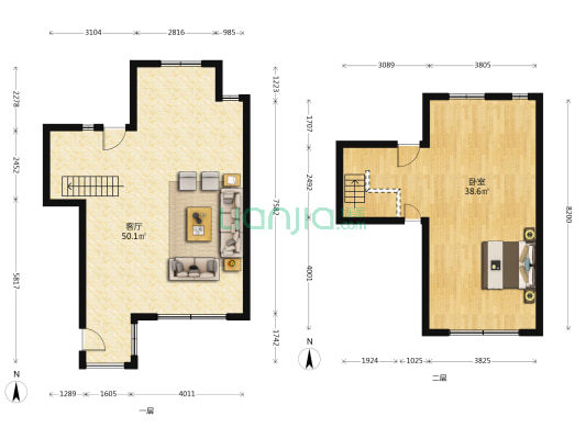 东岸朗廷·溪望 1室1厅0卫 105平方