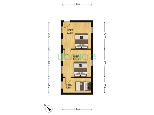 增贤里 3室0厅0卫 31平方